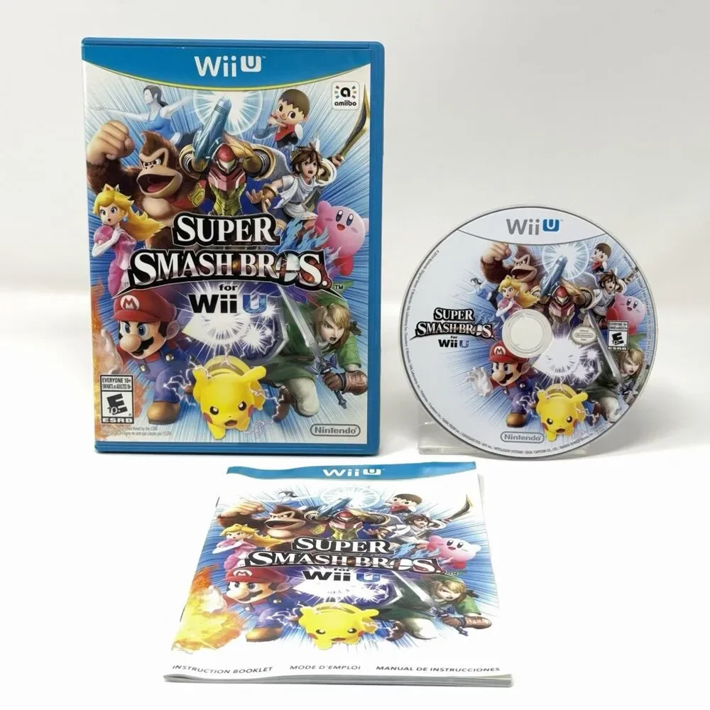 Super Smash Bros Nintendo Wii U 2014 Complete CIB Refurbished Tested